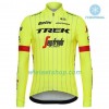 Fietskleding (Fietsshirt Lange Mouw + Lange Koersbroek) 2018 Trek-Segafredo N002 Winter Thermal Fleece
